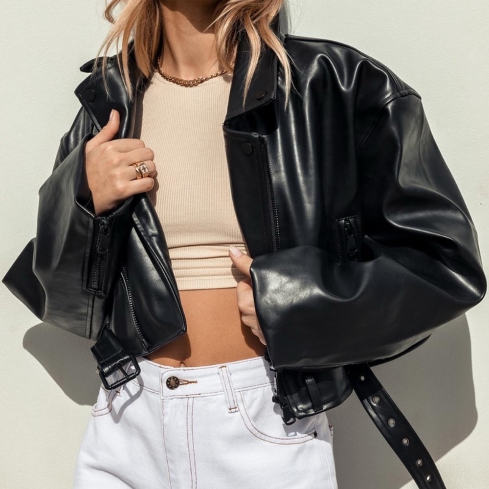 Princess Polly Lioness Staten Island Jacket Black